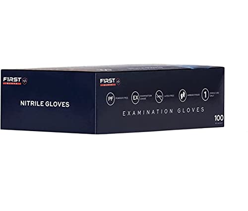 First Glove® Powder-Free Latex-Free 5-mil Blue Nitrile Exam Gloves 